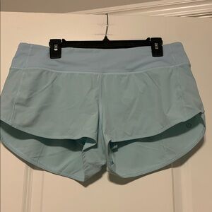 Lululemon Light Blue Speed Up Shorts, Sz 10
2.5in, Good Condition
